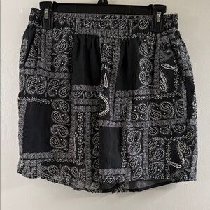 Black Paisley Women's Shorts